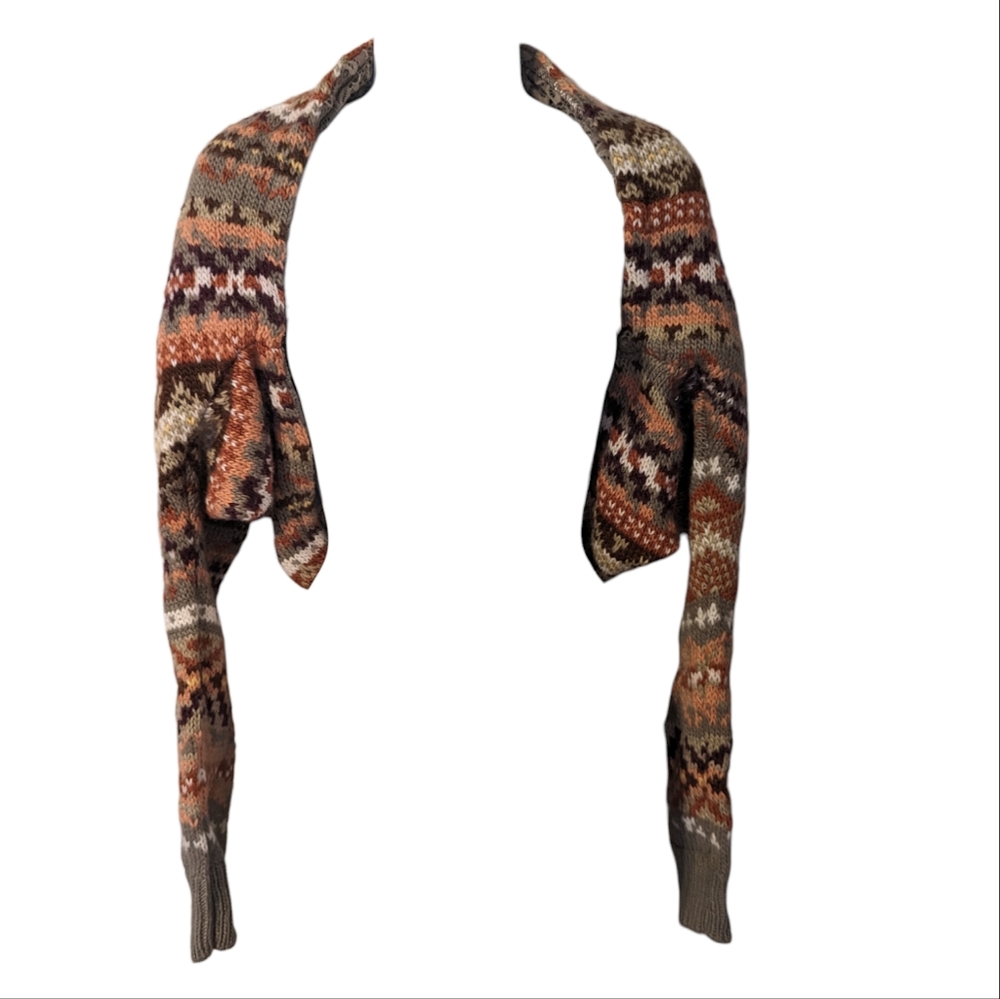 Free People Carnival Cardigan Sweater Shrug Bolero Fair Isle Southwestern Small